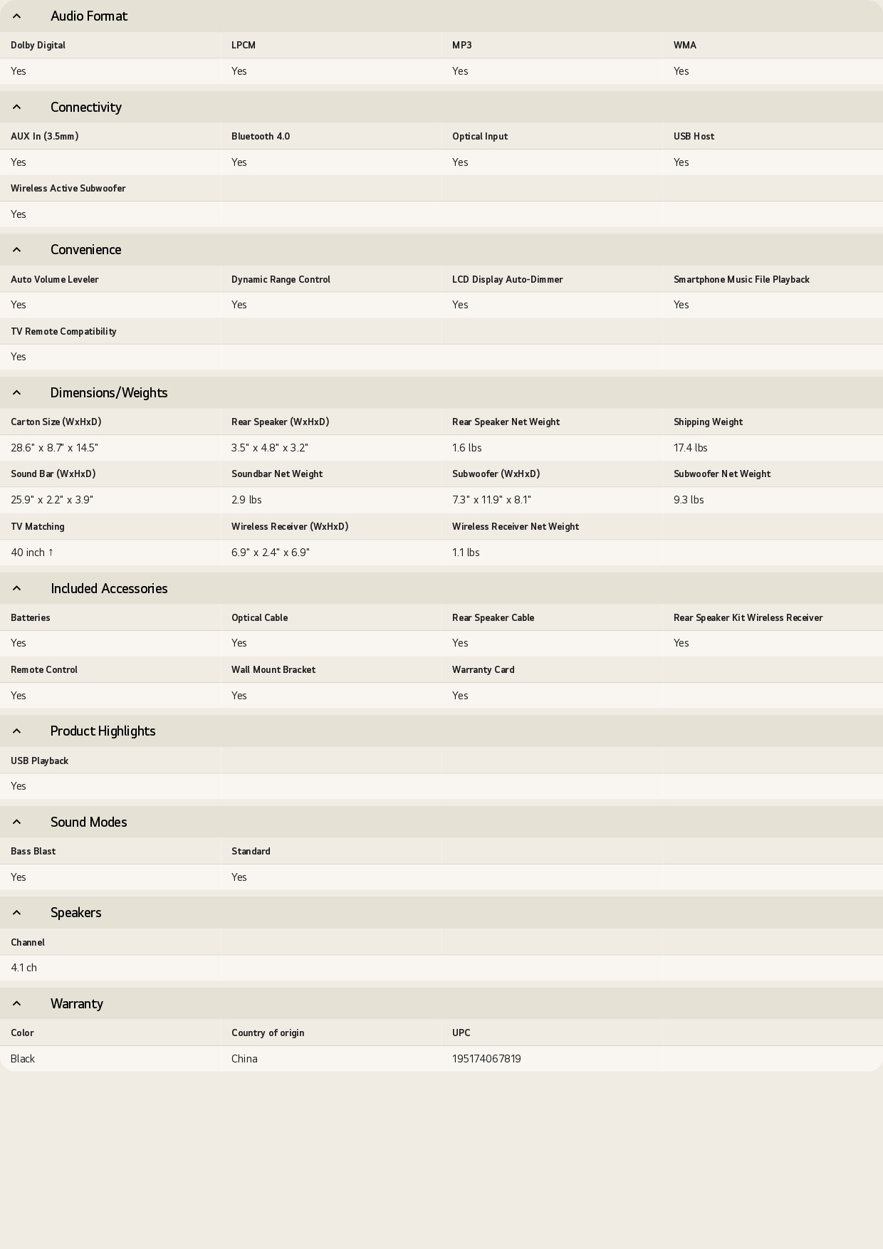 Product Specification